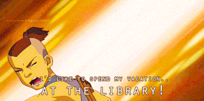 sokka spend my vacation at the library atla